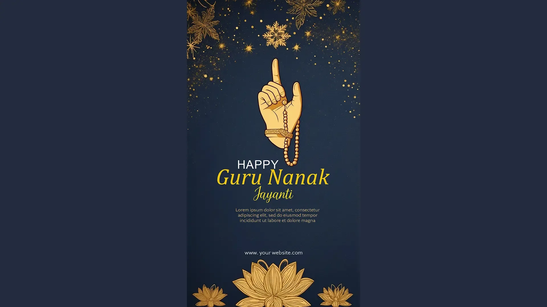 Happy Guru Nanak Jayanti Greeting Card Instagram Story image